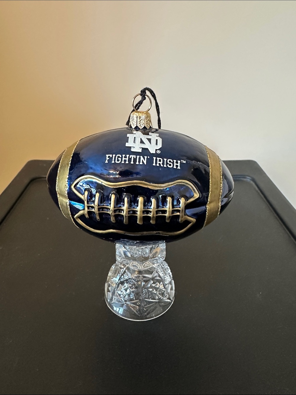 Notre Dame glass Christmas ornament